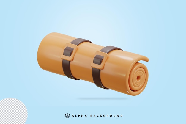 3d sleeping bag icon vector illustration