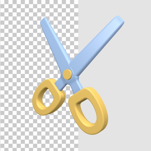 3d small scissors business concept