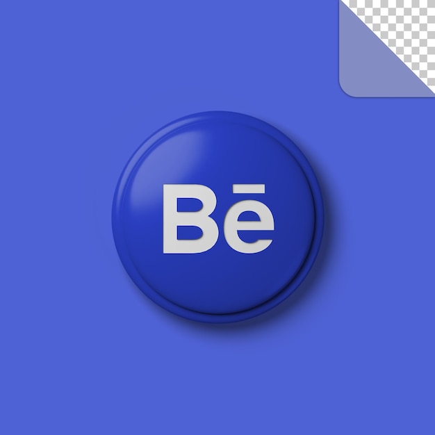 3d social media behance icon