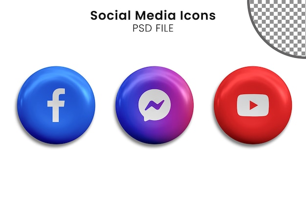 3d Social Media Icons Pack