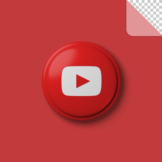 3d social media youtube icon