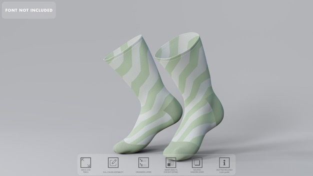 3d socks mockup