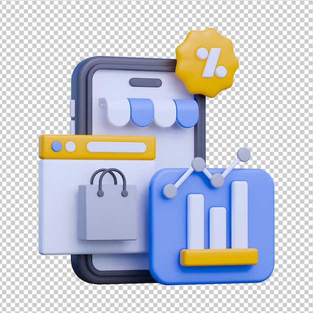 3D Sopping Analysis Icon