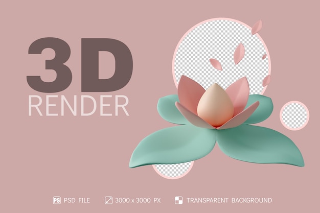 3D Spa design with Isolated background