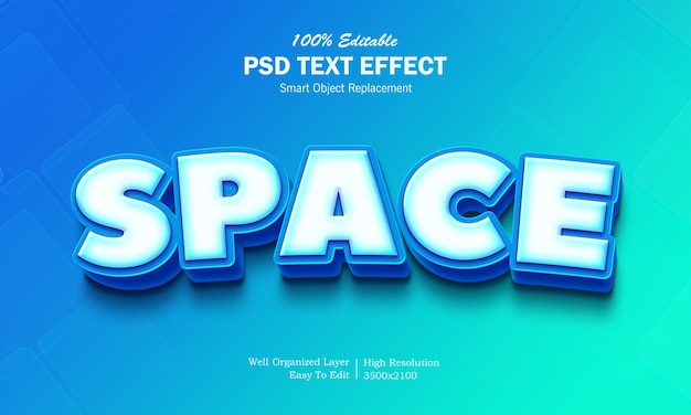 3D Space Text Effect