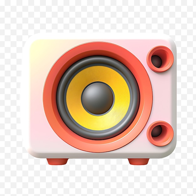 3d speaker icon illustration