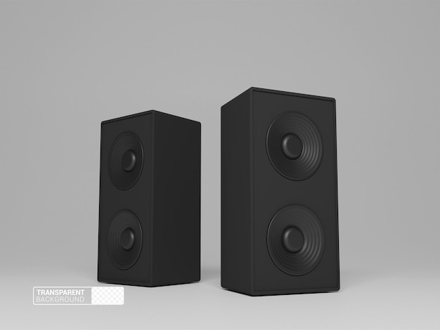 3d speaker with transparent background