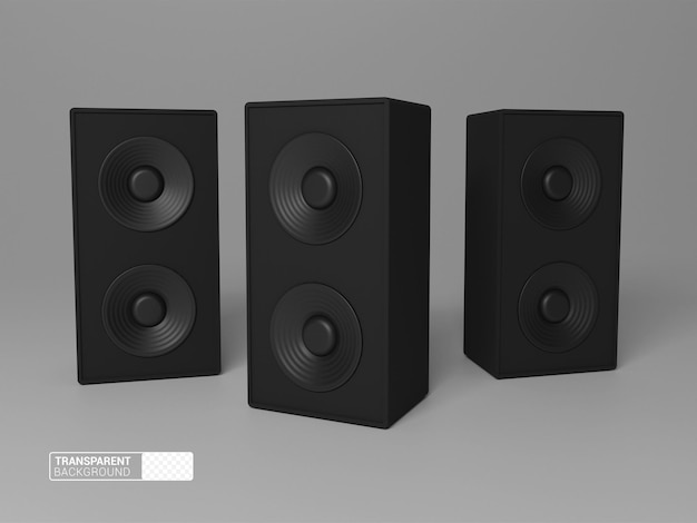 3d speaker with transparent background