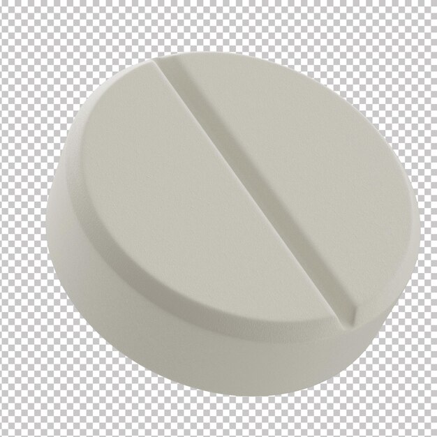 PSD 3d split round pill with transparent background