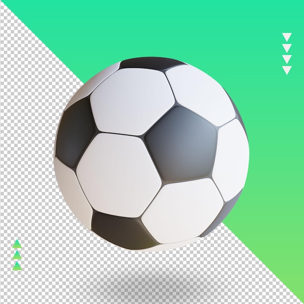 3d Sport Ball Soccer Ball rendering top view