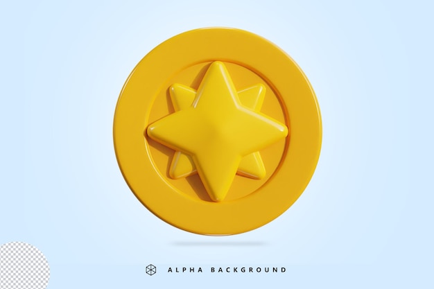 3d star icon 3d rendering vector illustration