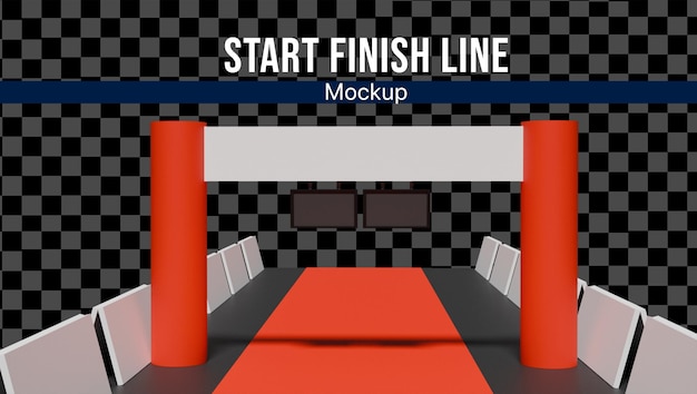 3D Start Finish Line mockup