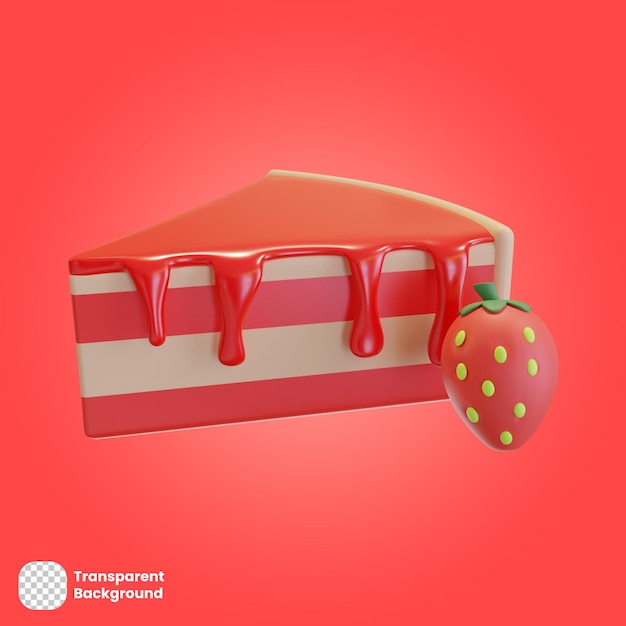 3D Strawberry Cake