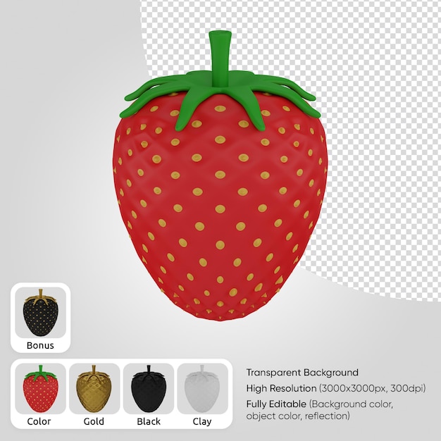 3d Strawberry