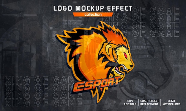 3D STREET ESPORT LOGO MOCKUP EFFECT TEMPLATE