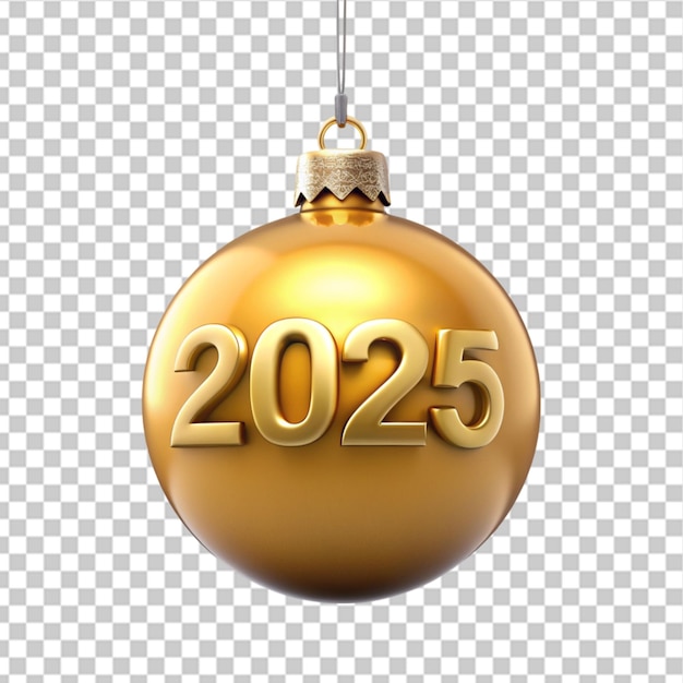 PSD 3d style 2025 new year transparent png