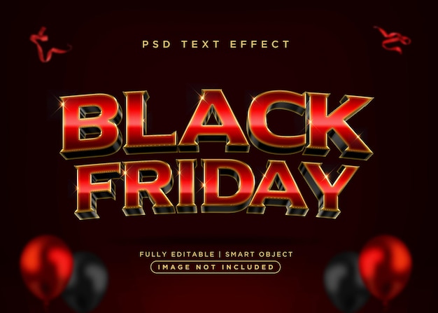 PSD 3d style black friday text effect