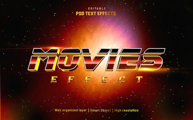 3d style cinematic movies editable text effect