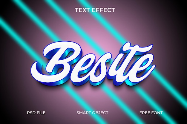 PSD 3d style editable text effect