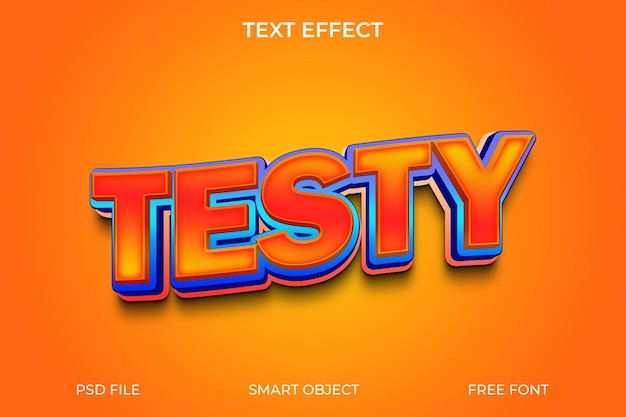 PSD 3d style editable text effect