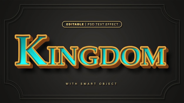 3D Style Kingdom Text Effect with Gradient Effect