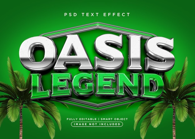 3d style oasis text effect