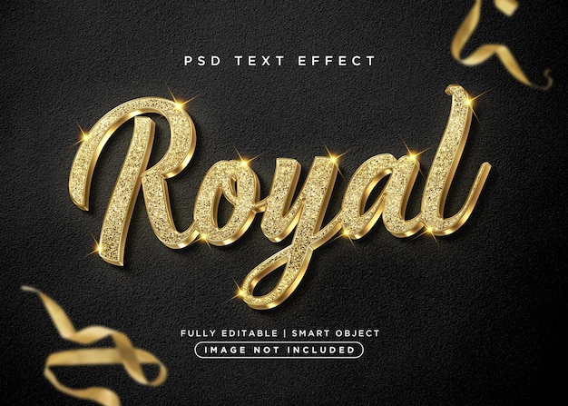 3d style royal text effect