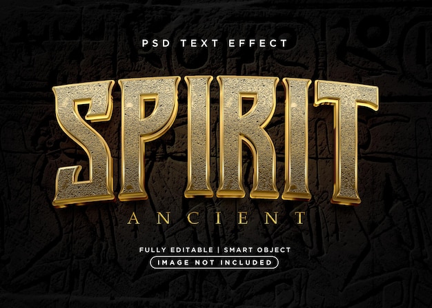 3d style spirit text effect