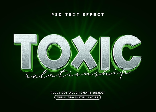 3d style toxic text effect