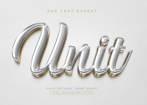 3d style unit text effect