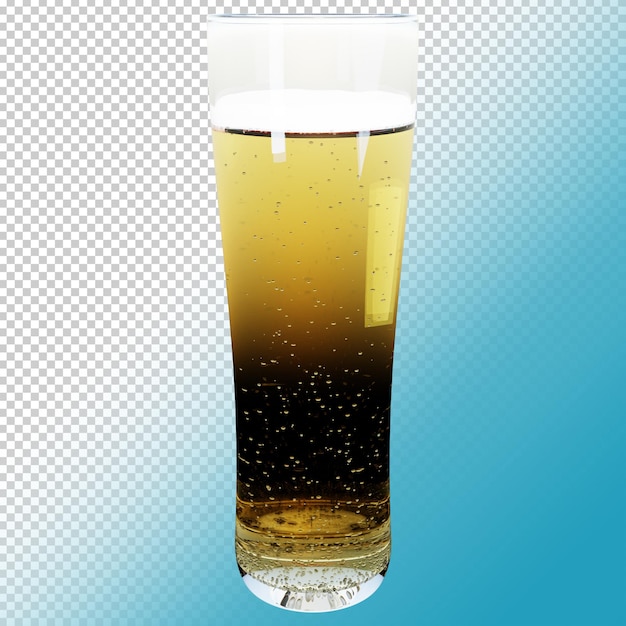 3D Stylized Cup of Beer on transparent background