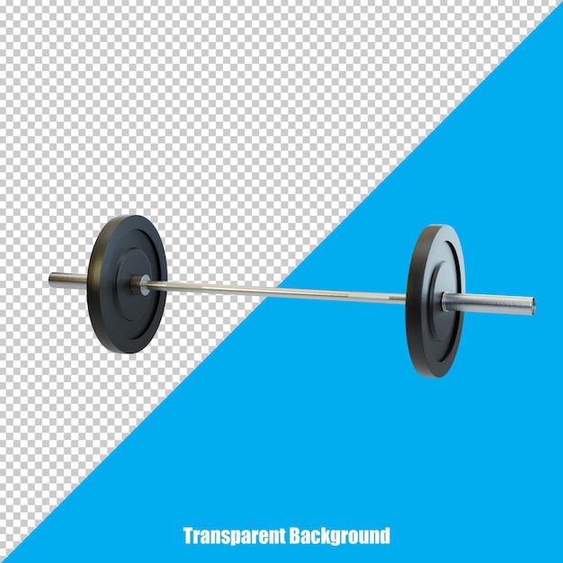 3D Stylized Dumbbell Weights on transparent background