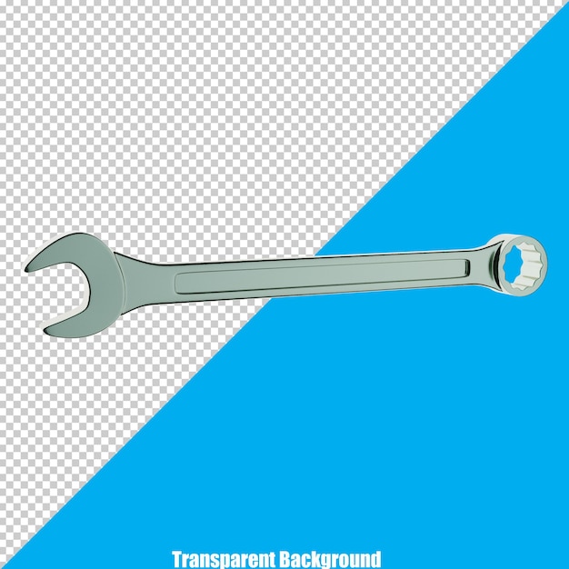 3D Stylized Wrench on transparent background