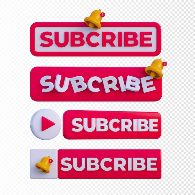 3d subcribe label notification icon