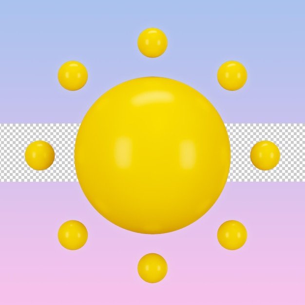 3d sun icon