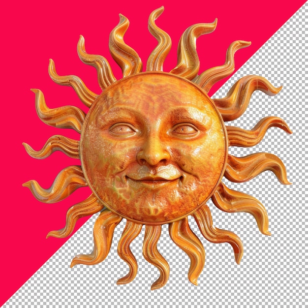 PSD 3d sun transparent background png psd