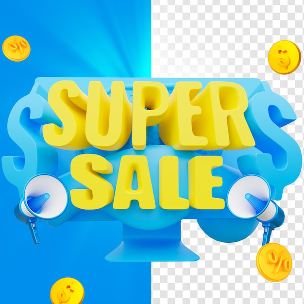 3d super sale badge