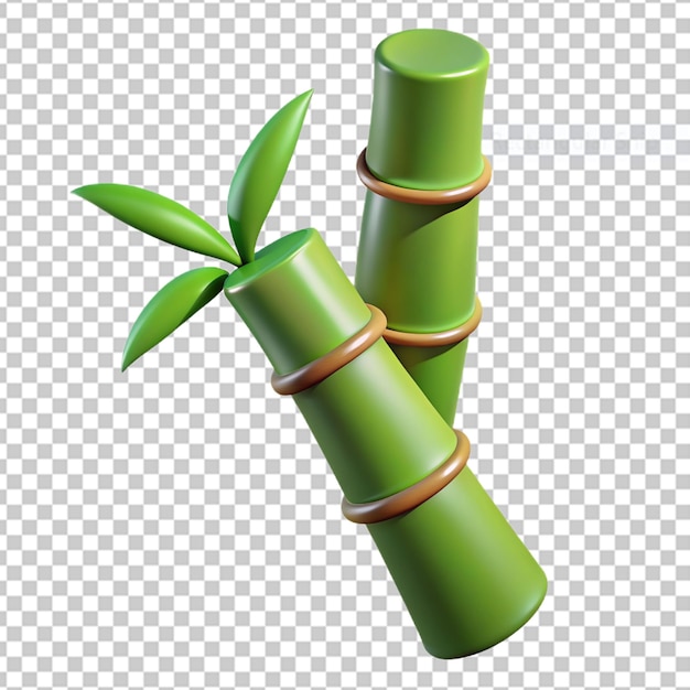 3d Symbolic green bamboo stands png