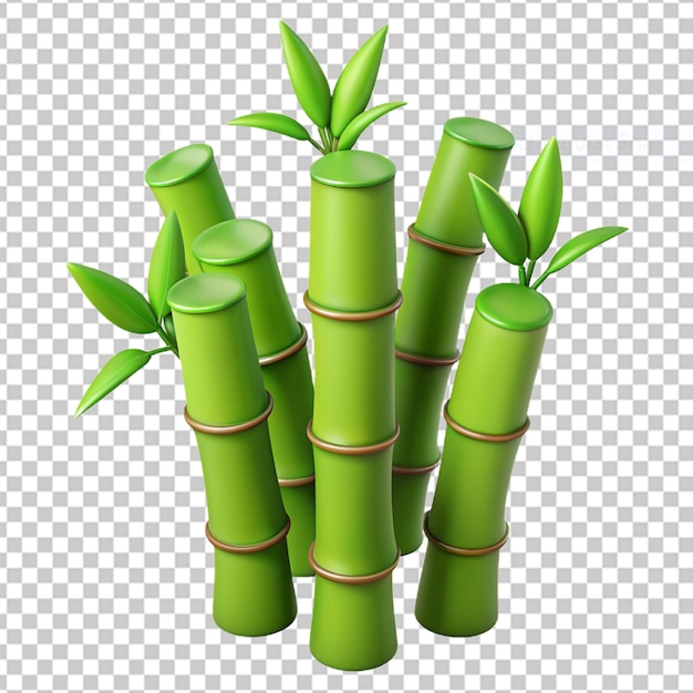 3d Symbolic green bamboo stands png