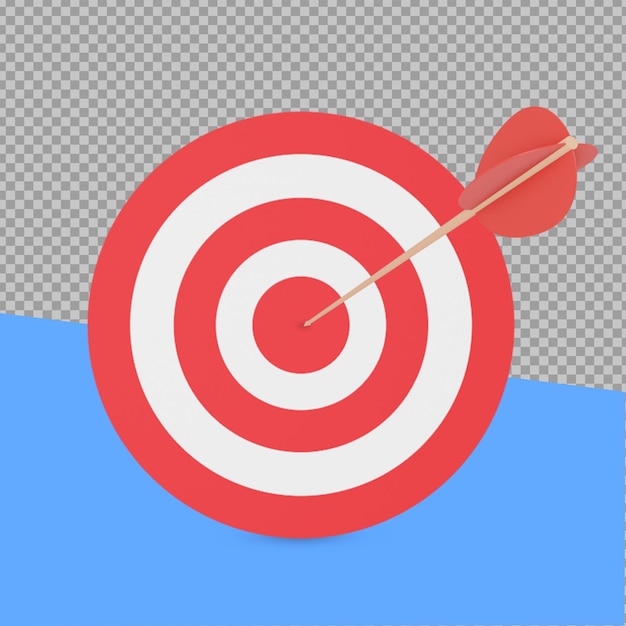 3d target and arrow rendering isolated