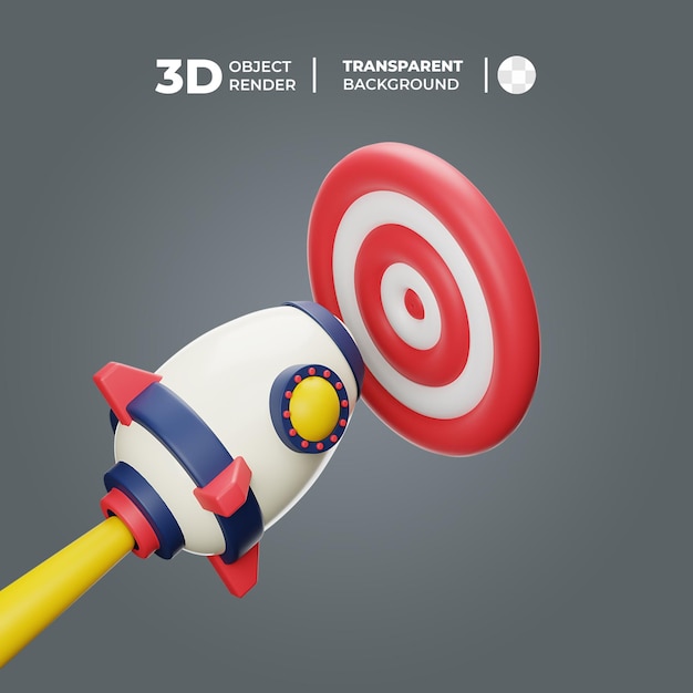 3d Target Start Up Symbol