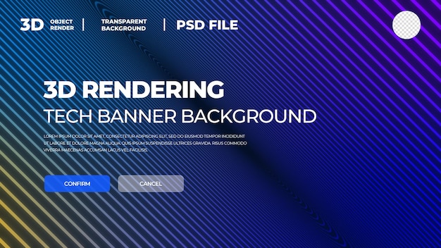 PSD 3d tech banner