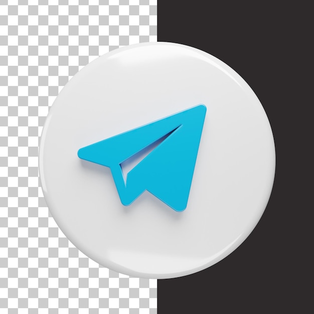 3d telegram isolated