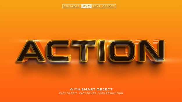 3d text action text effect editable text style