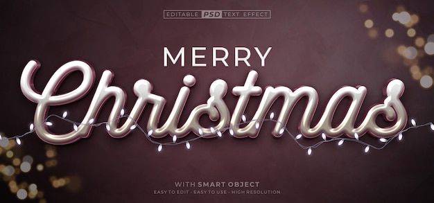 3d text christmas with luxury design template