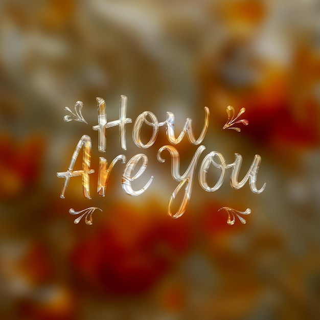 3D Text Design on Metallic Background Autumn Harvest With Silver Fluid Appearance Background Featu