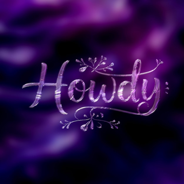 3D Text Design on Metallic Background Dazzling Liquid With Amethyst Purple Fluid Appearance Backgr