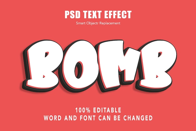 3D text effect graffiti font style