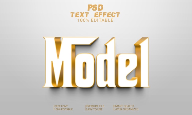 3D Text Effect Model PSD File