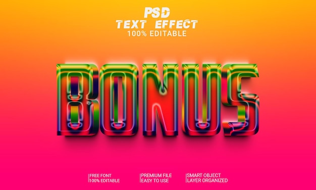 3d Text Effect PSD File